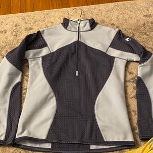 Nike Navy and Light Gray Half-Zip Performance Pullover